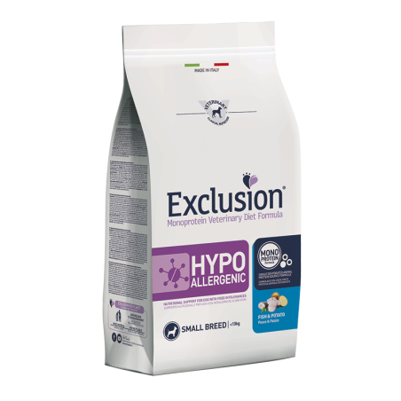 EXCLUSION DIET HYPOALLERGENIC PESCE E PATATE SMALL BREED 2KG