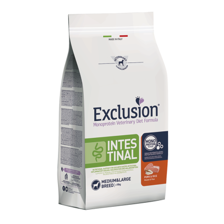 EXCLUSION DIET INTESTINAL MAIALE E RISO MEDIUM LARGE BREED