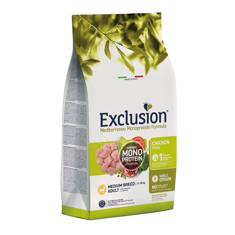 EXCLUSION MEDITERRANEO ADULT MEDIUM BREED POLLO