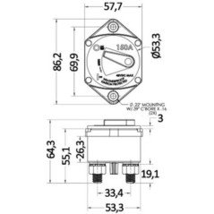 OSCULATI TERMOINTERRUTTORE DA INCASSO 50A