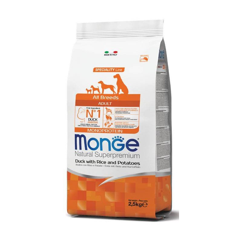 MONGE CROCCANTINI ALL BREEDS ADULTO ANATRA RISO E PATATE