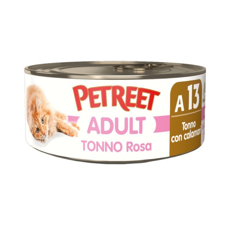 PETREET TONNO ROSA ADULT A13 TONNO E CALAMARI 70GR