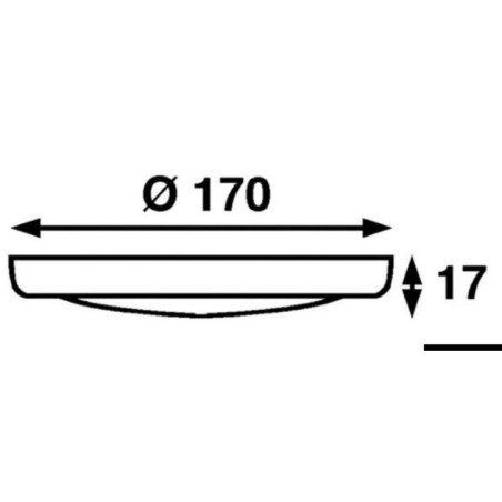 OSCULATI PLAFONIERA ABS SATURN LED BIANCA A FILO