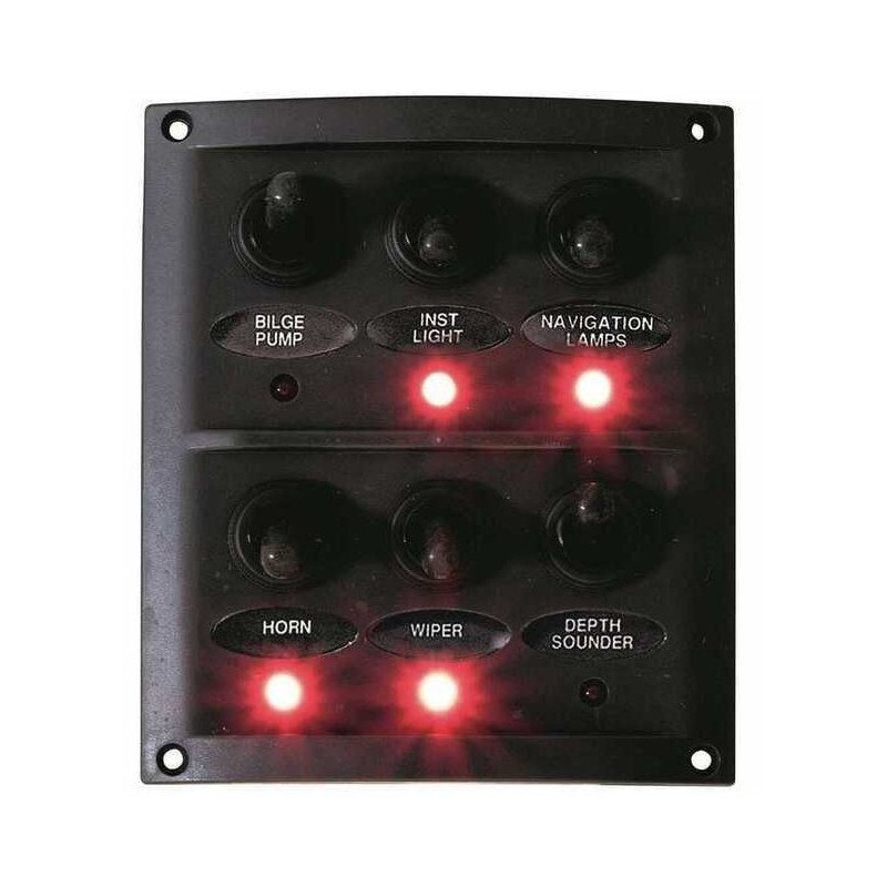 MTM PANNELLO ELETTRICO A 6 INTERRUTTORI CON LED NEW CLASSIC