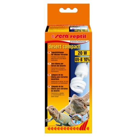 SERA REPTIL DESER COMPACT 20W UV-B 10% LUCE PER TERRARI DEL DESERTO