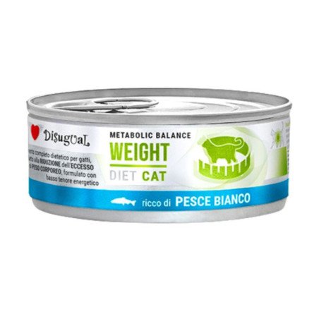 DISUGUAL GATTO LATTINA METABOLIC WEIGHT DIET PESCE BIANCO 85GR