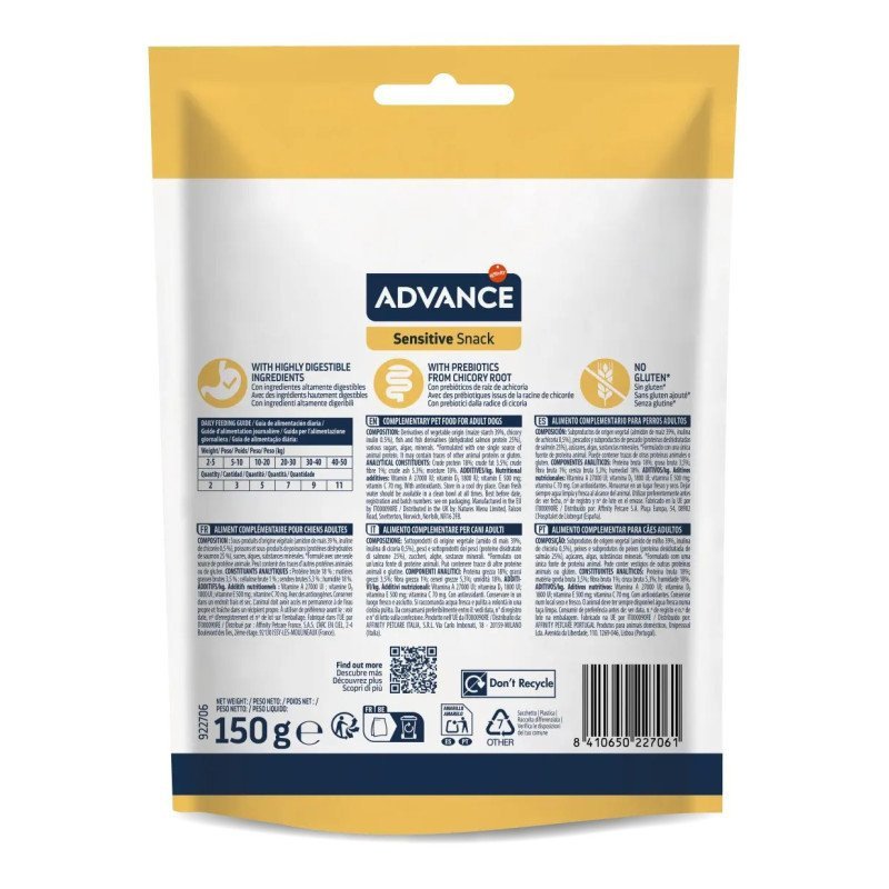 ADVANCE SENSITIVE SNACK 150G