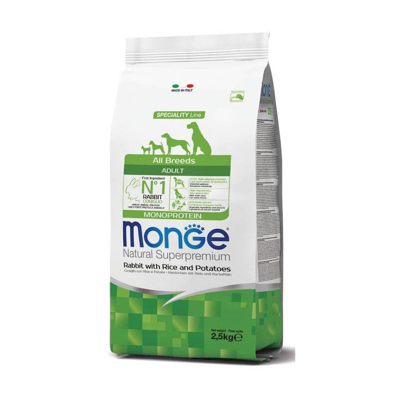 MONGE CROCCANTINI ALL BREEDS ADULTO CONIGLIO RISO E PATATE