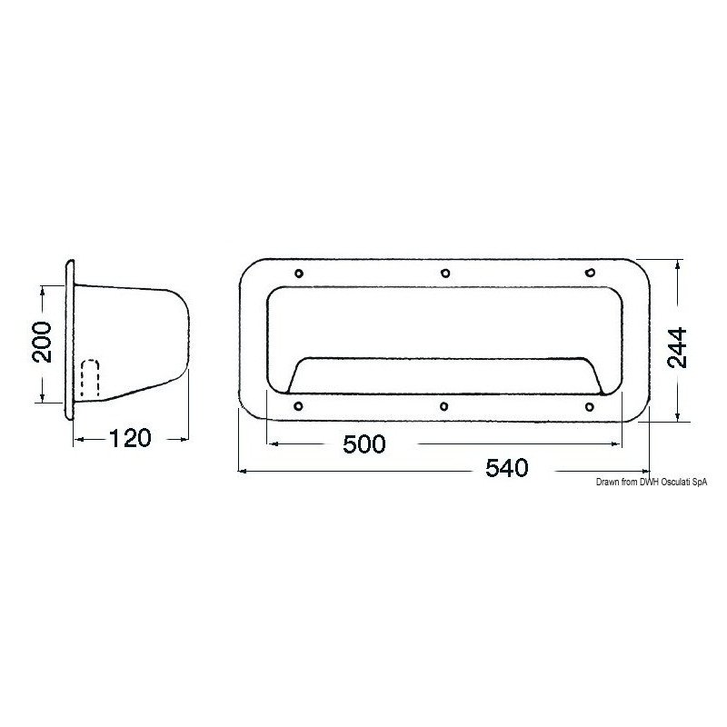 OSCULATI TASCA LATERALE PORTA OGGETTI 540x244x120
