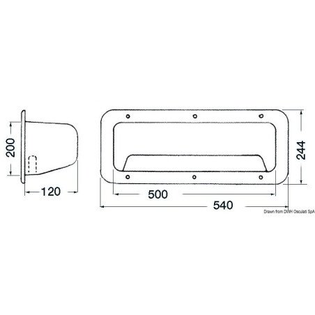 OSCULATI TASCA LATERALE PORTA OGGETTI 540x244x120