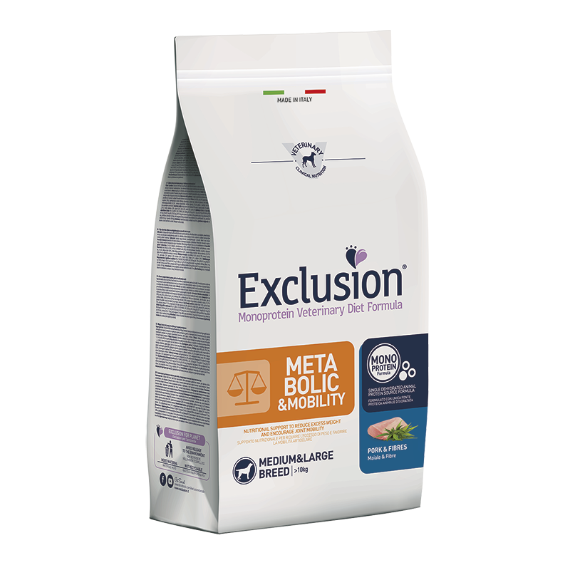 EXCLUSION DIET METABOLIC MAIALE E FIBRE MEDIUM LARGE BREED