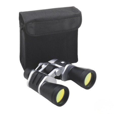 TREM BINOCOLO 10X50 IN GOMMA COLORE NERO