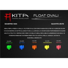 AKITA FLOTTERINO SCORREVOLE OVALE FOSFORESCENTE