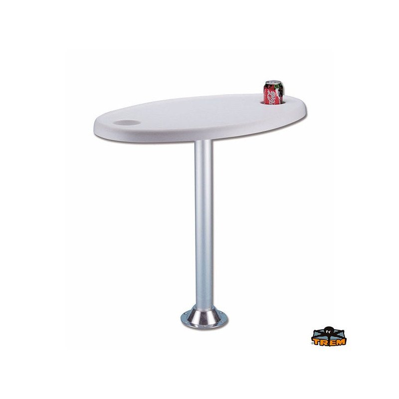 TAVOLO CON BASE E PIANO CON SEDE PER BICCHIERI