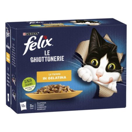 PURINA GATTO FELIX LE GHIOTTONERIE VARIETA' 12X85GR