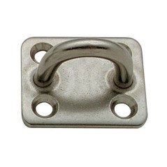 PIASTRINA 50X40 CON PONTICELLO PAD EYE 4 IN ACCIAIO INOX