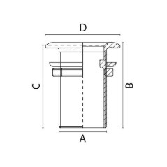 SCARICO A MARE IN OTTONE CROMATO