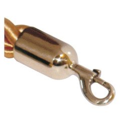 CAPOCORDA CON MOSCHETTONE IN OTTONE CROMATO