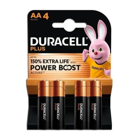 DURACELL PLUS POWER BOOST STILO AA 4 PEZZI +150%