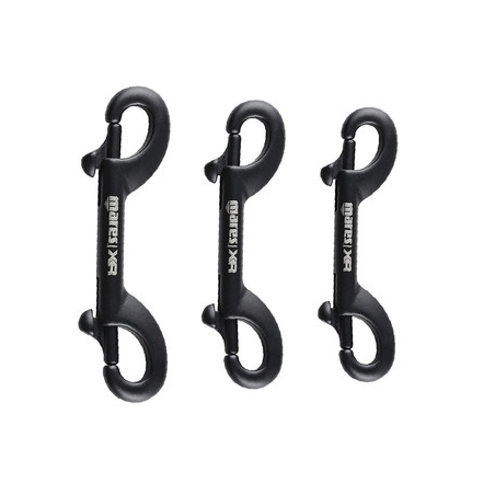 DOPPIO MOSCHETTONE RIVESTITO IN CERAMICA NERO LINEA XR
