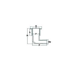 GFN SCARICO A MARE A 90 GRADI IN NYLON BIANCO