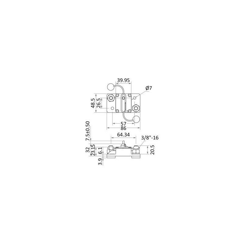 OSCULATI INTERRUTTORE TERMICO STAGNO 50 A