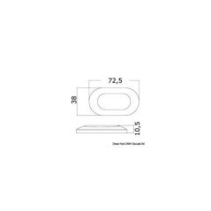 OSCULATI LUCE DI CORTESIA OVALE 6 LED BLU