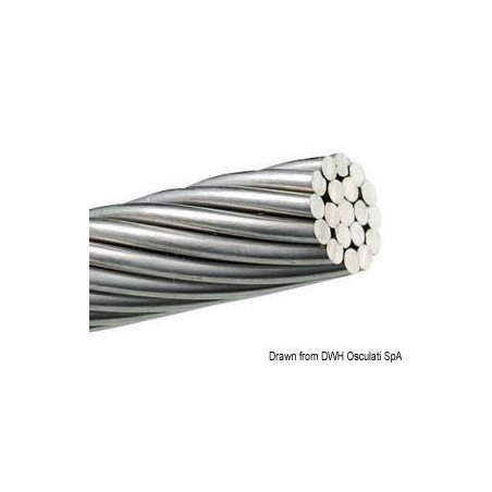CAVO DA 2,5MM IN ACCIAIO INOX AISI 316 A 19 FILI