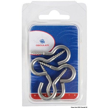 GANCI INOX A VITE VARIE MISURE DISPONIBILI