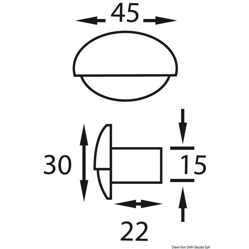OSCULATI LUCE DI CORTESIA STEEPLIGHT BIANCA IP65
