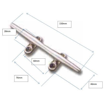 TREM BITTA ACCIAIO INOX 316 HOLLOW CLEAT