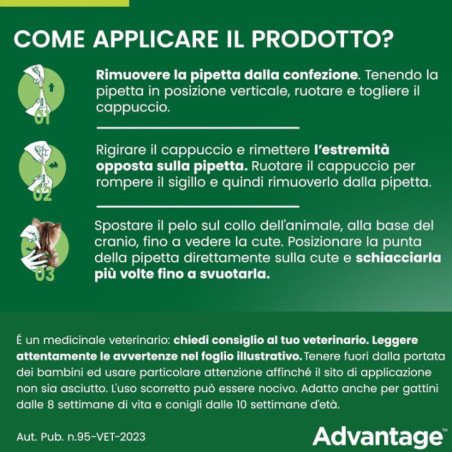 ELANCO ADVANTAGE PER GATTI E CONIGLI INFERIORE DI 4KG