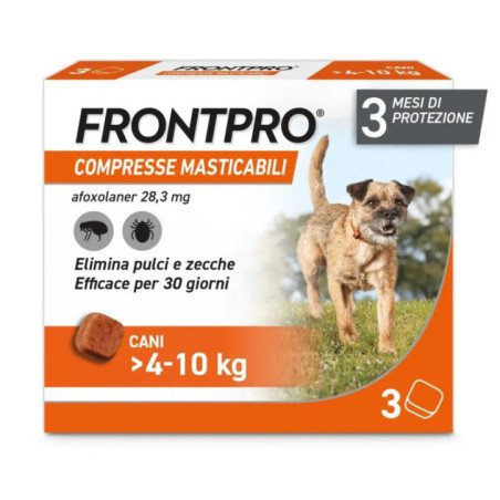 FRONTPRO 3 COMPRESSE MASTICABILI PER CANI 4-10 KG