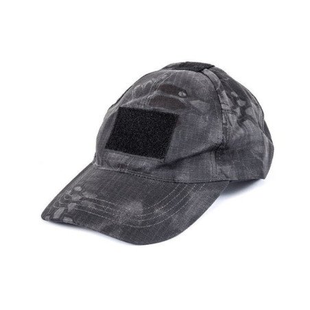 CAPPELLO MILITARE IN COTONE E POLIESTERE NERO