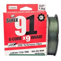 SUFIX 91 G-CORE BRAID 150MT GREEN