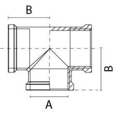 RACCORDO A T IN OTTONE