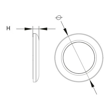 PLAFONIERA PUSH ON A 16 LED 12V