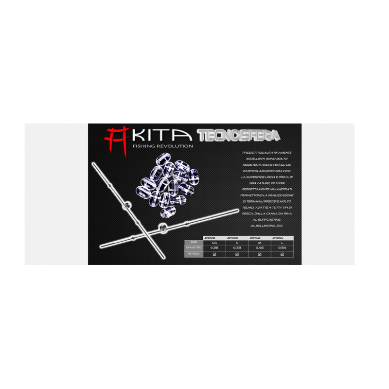 AKITA TECNOSFERE PERLINE A 4 VIE TRASPARENTI