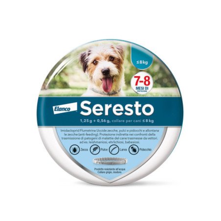 ELANCO COLLARE ANTIPARASSITARIO SERESTO PER CANI FINO A 8KG