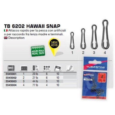 TUBERTINI MOSCHETTONE TB6202 HAWAII SNAP