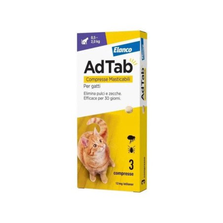 ELANCO ADTAB ANTIPARASSITARIO 0,5-2,0 KG COMPRESSE MASTICABILI