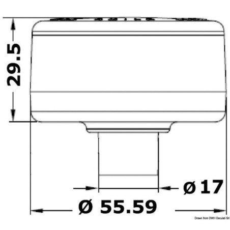 OSCULATI LUCE DI FONDA A 360° EVOLED IN ABS BIANCA