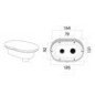 BOX DOCCIA OVALE PVC BIANCO CON MISCELATORE