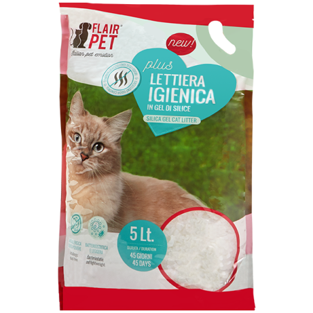 FLAIRPET LETTIERA IGIENICA IN GEL DI SILICE NATURALE 5 LT