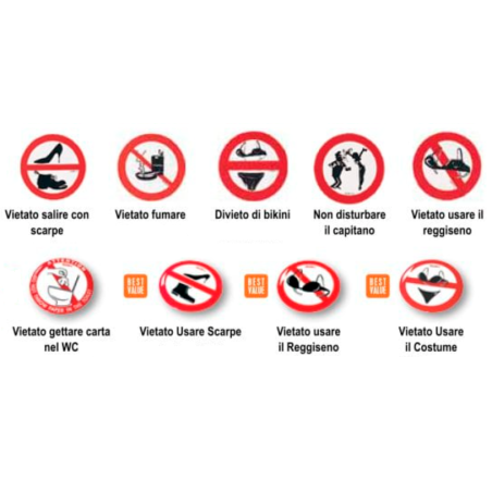 LALIZAS ADESIVO IN PVC DIVIETO