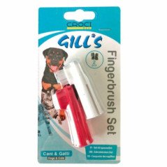 GILL'S SPAZZOLINO DA DITO PER CANI E GATTI 2PZ