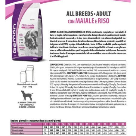 GEMON DOG ALL BREEDS MAIALE E RISO