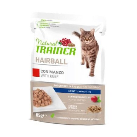 NATURAL TRAINER ADULT GATTO HAIRBALL MANZO 85GR