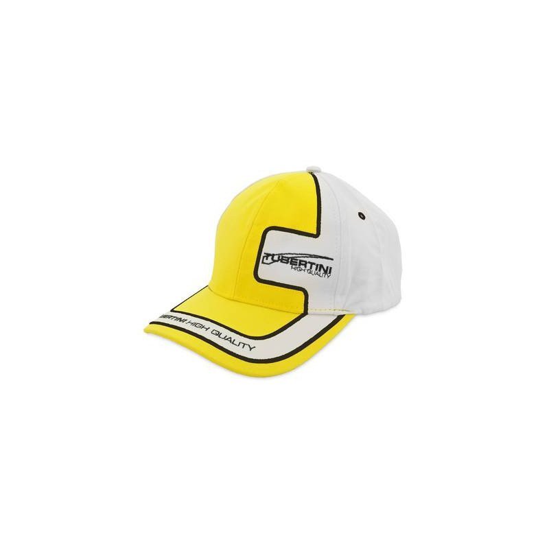 TUBERTINI CAPPELLINO IN COTONE TEAM CAP GIALLO NERO E BIANCO