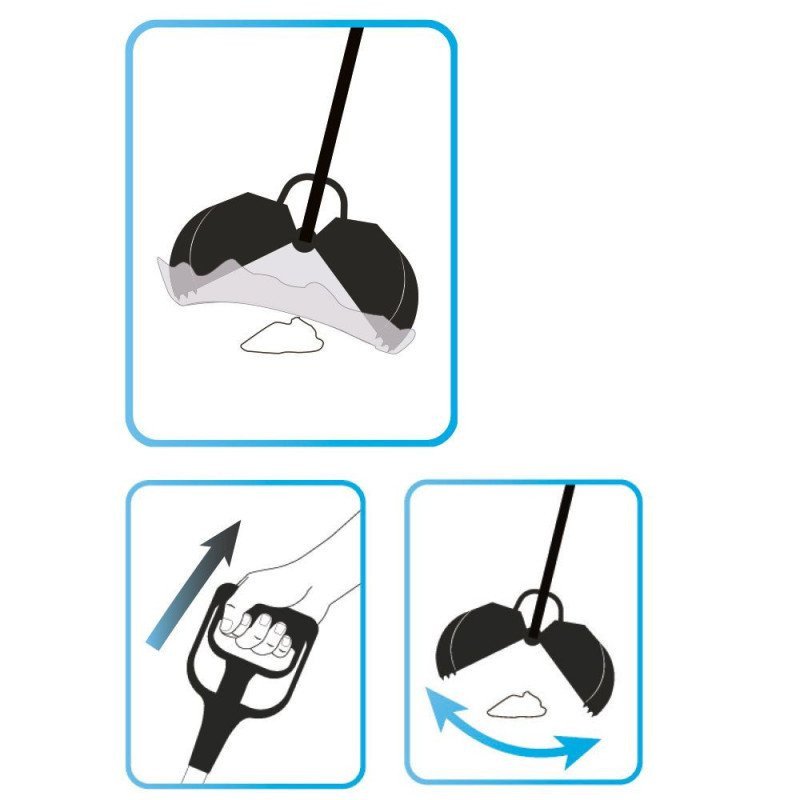 CROCI PALETTA PINZA RACCOGLI DEIEZIONI PER CANI